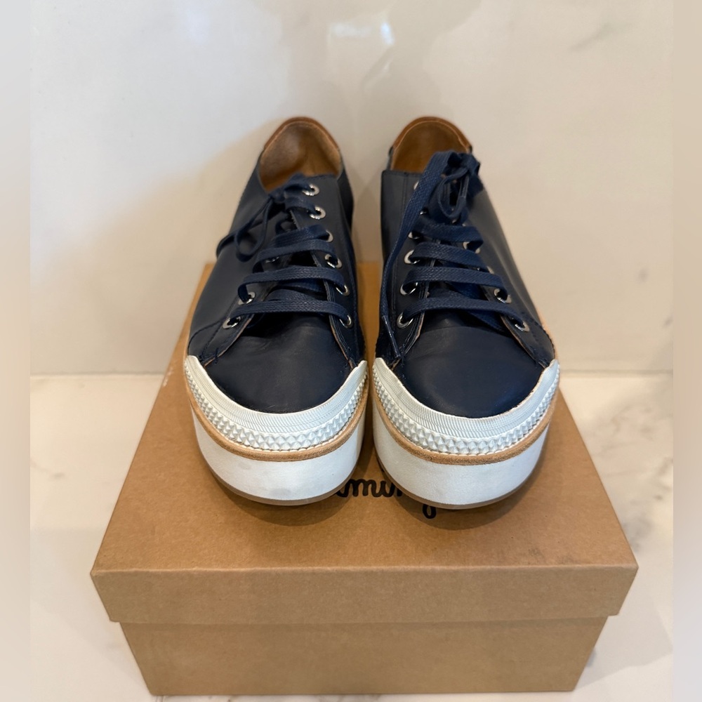 Flamingos Navy Blue platform Sneakers